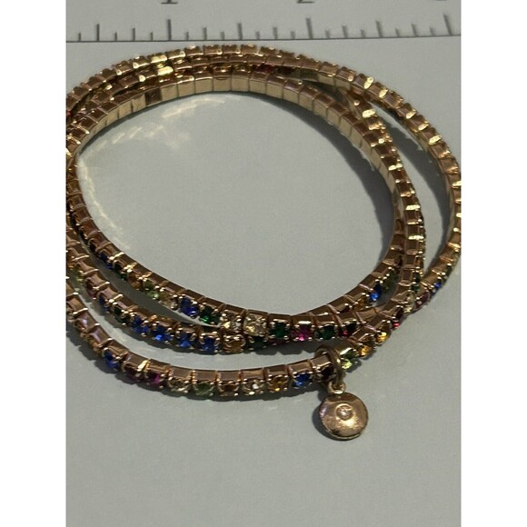 J Crew Jeweled Stretch Bracelet Set Of 3 - Picture 7 of 7